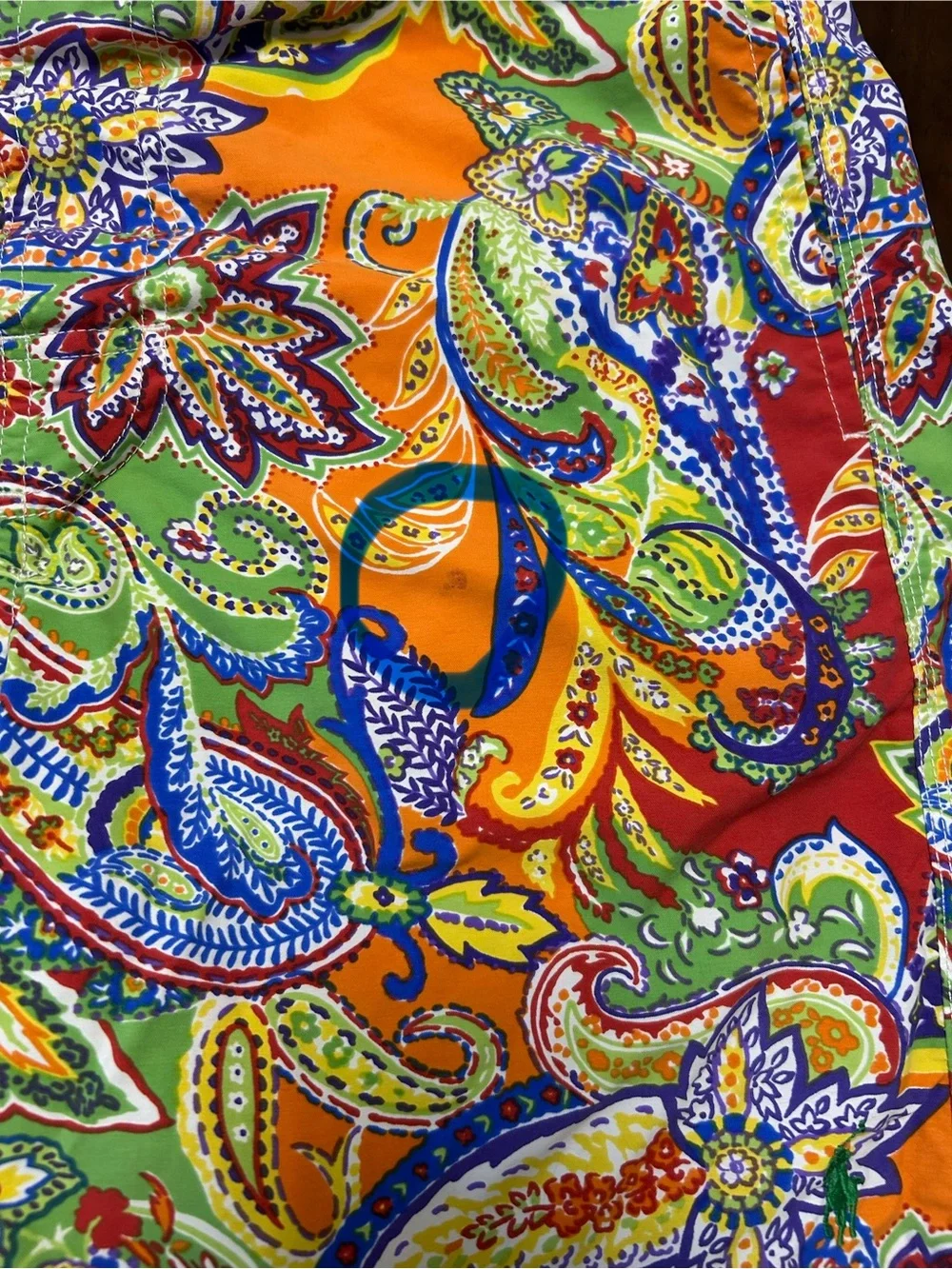Polo Ralph Lauren multicolored paisley swim trunks in size small